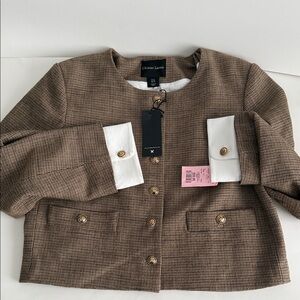 Christian Lacroix Brown Blazer with Gold Accents